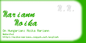 mariann moika business card